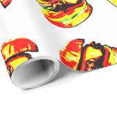 Burger Pattern Geschenkpapier (Rolleneckpunkt)