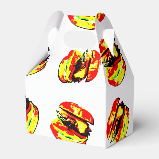 Burger Pattern Geschenkschachtel (Rückseite)