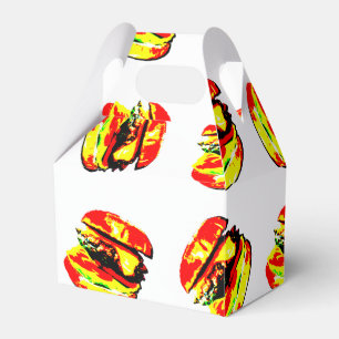 Burger Pattern Geschenkschachtel