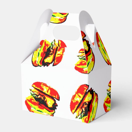Burger Pattern Geschenkschachtel (Vorderseite)