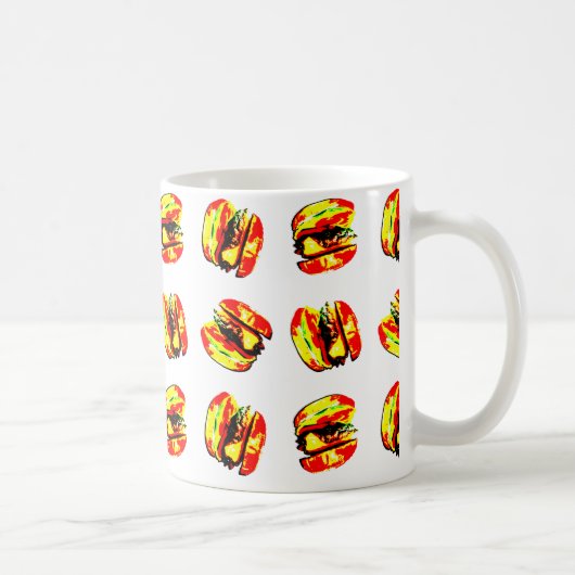 Burger Pattern Kaffeetasse (Rechts)