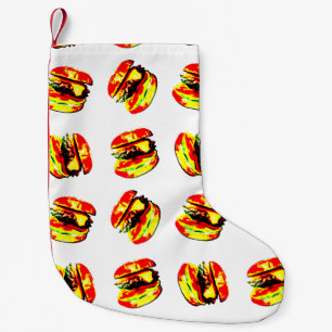 Burger Pattern Kleiner Weihnachtsstrumpf