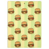 Burger Pattern Klemmbrett (Rückseite)