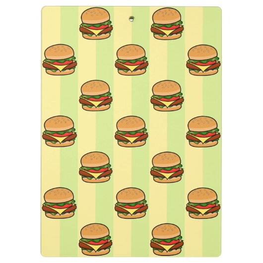 Burger Pattern Klemmbrett (Rückseite)