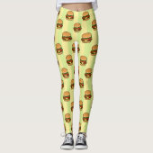 Burger Pattern Leggings (Vorderseite)
