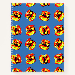 Burger Pattern Notizblock