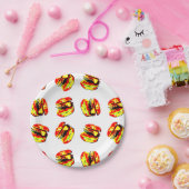 Burger Pattern Pappteller (Party)