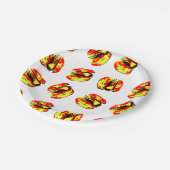 Burger Pattern Pappteller (Schrägansicht)
