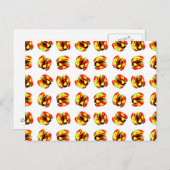 Burger Pattern Postkarte (Vorne/Hinten)