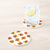 Burger Pattern Sandstein Untersetzer (Seite)