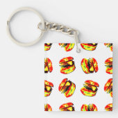 Burger Pattern Schlüsselanhänger (Vorderseite)