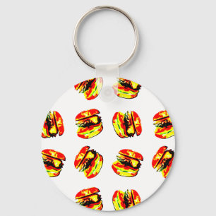 Burger Pattern Schlüsselanhänger