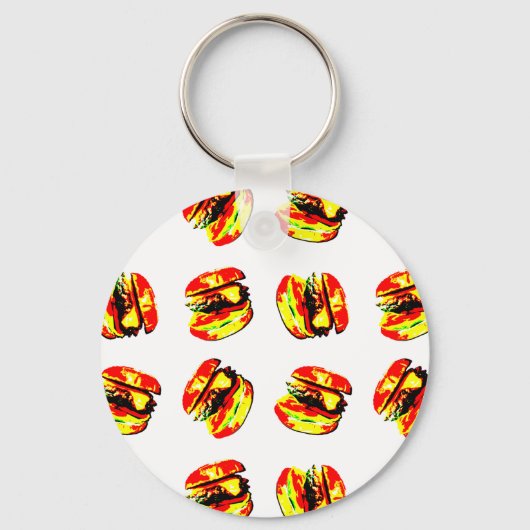 Burger Pattern Schlüsselanhänger (Vorderseite)