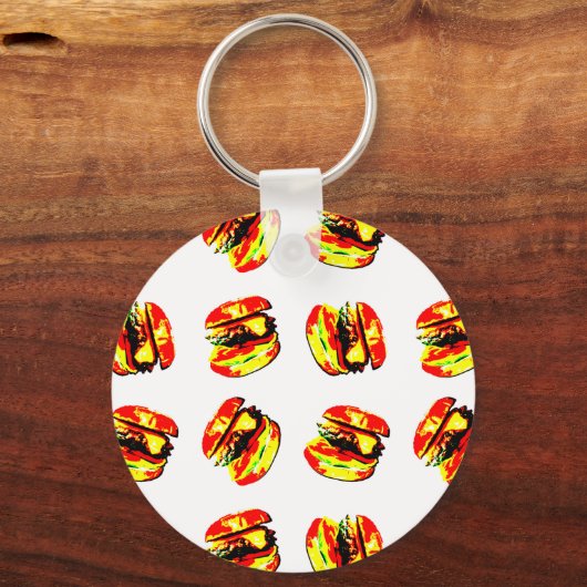 Burger Pattern Schlüsselanhänger (Vorderseite)