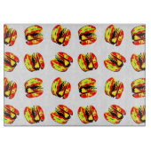 Burger Pattern Schneidebrett (Vorderseite)