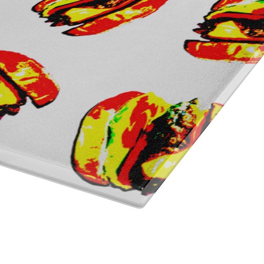 Burger Pattern Schneidebrett (Ecke)