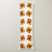 Burger Pattern Seitenschläferkissen (Vorderseite Vertikal)