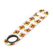 Burger Pattern Speedflaschenöffner (Vorderseite Schrägansicht)