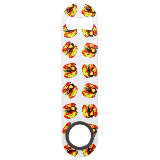 Burger Pattern Speedflaschenöffner (Rückseite)