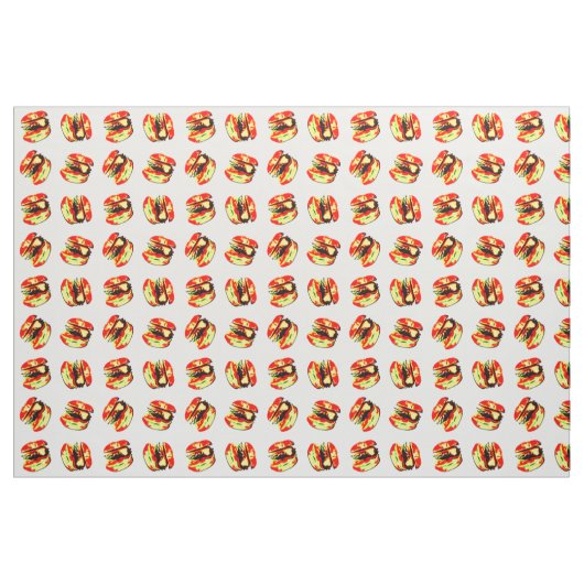 Burger Pattern Stoff (Fat Quarter (45,7 x 55,9 cm))