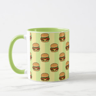 Burger Pattern Tasse