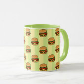 Burger Pattern Tasse (VorderseiteRechts)