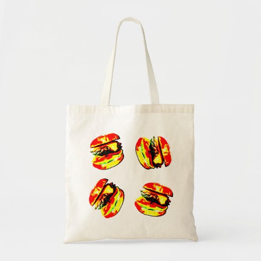 Burger Pattern Tragetasche (Vorne)