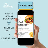 Burger Picnic GRILLEN Polterabend Einladung