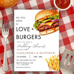Burger Picnic GRILLEN Polterabend Einladung