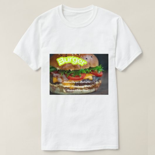 Burger Piece Photo - Real Delicious Food Image T-Shirt (Design vorne)