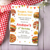 Burger & Pizza Geburtstag Feinschmecker Geburtstag Einladung