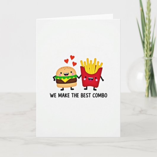 Burger Pommes Liebe Combo Karte (Vorderseite)