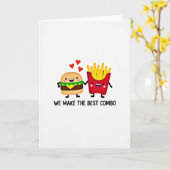 Burger Pommes Liebe Combo Karte (Gelbe Blume)