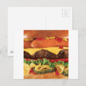 Burger Postkarte (Vorne/Hinten)