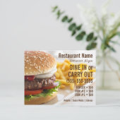 Burger Postkarte (Stehend Vorderseite)