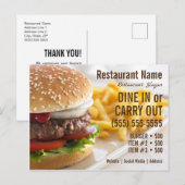 Burger Postkarte (Vorne/Hinten)