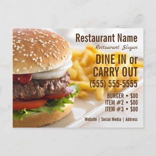 Burger Postkarte (Vorderseite)