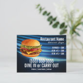 Burger Postkarte (Stehend Vorderseite)