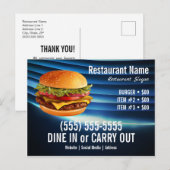 Burger Postkarte (Vorne/Hinten)