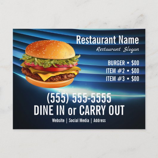 Burger Postkarte (Vorderseite)