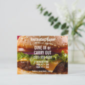 Burger Postkarte (Stehend Vorderseite)