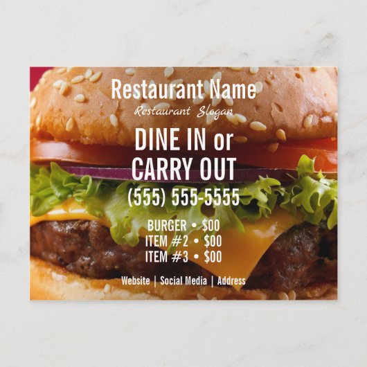Burger Postkarte (Vorderseite)
