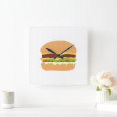 Burger Quadratische Wanduhr (Zuhause)