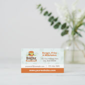 Burger Restaurant Business Card Visitenkarte (Stehend Vorderseite)