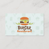 Burger Restaurant Business Card Visitenkarte (Rückseite)