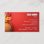 Burger Restaurant Business | Minimalistisch Bright Visitenkarte (Vorderseite)