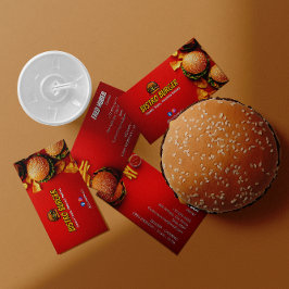 Burger Restaurant Business | Minimalistisch Bright Visitenkarte