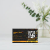 Burger Restaurant Business | Minimalistisch Dunkel Visitenkarte (Stehend Vorderseite)