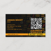 Burger Restaurant Business | Minimalistisch Dunkel Visitenkarte (Vorderseite)