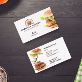 Burger Restaurant Business | Minimalistisch Visitenkarte